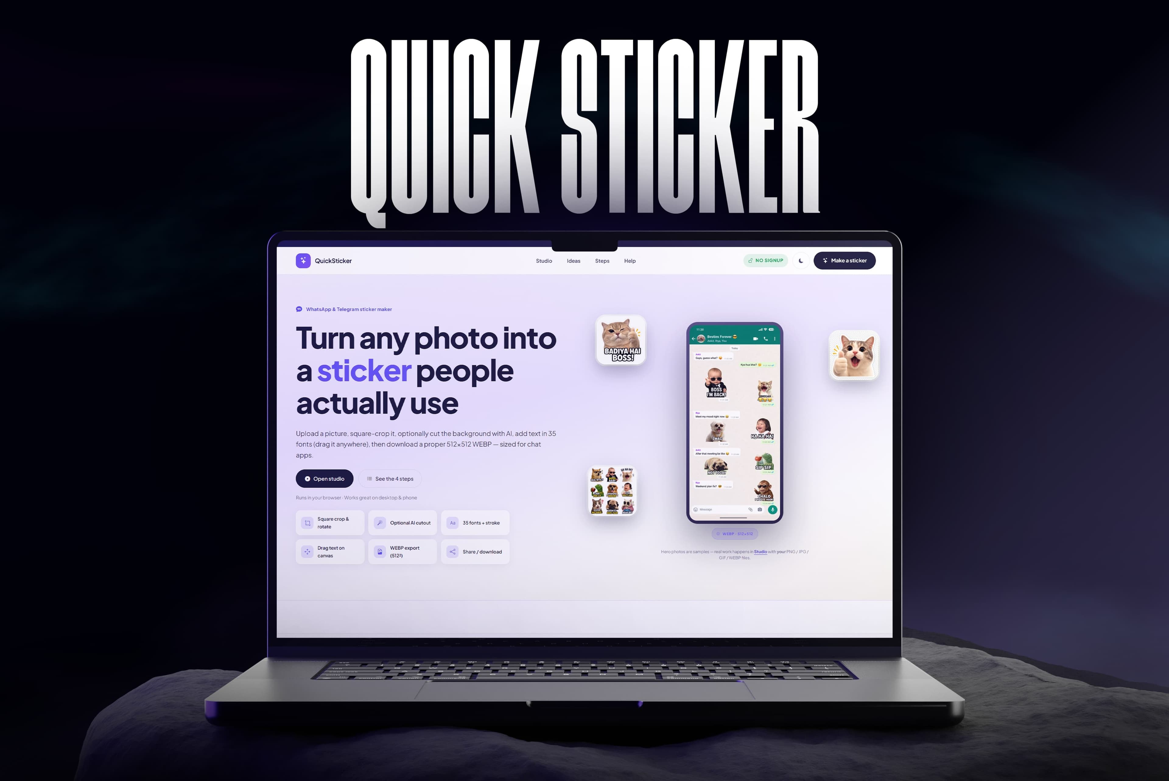 QuickSticker – AI-Powered Sticker Studio